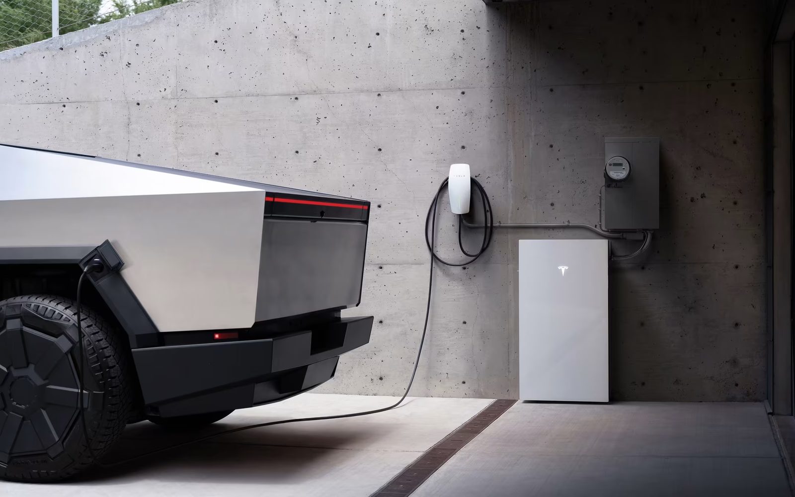 EV Charger connected to car