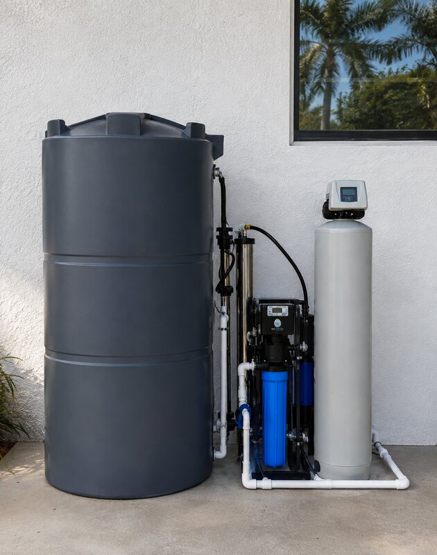 Sistema de filtración de agua instalado