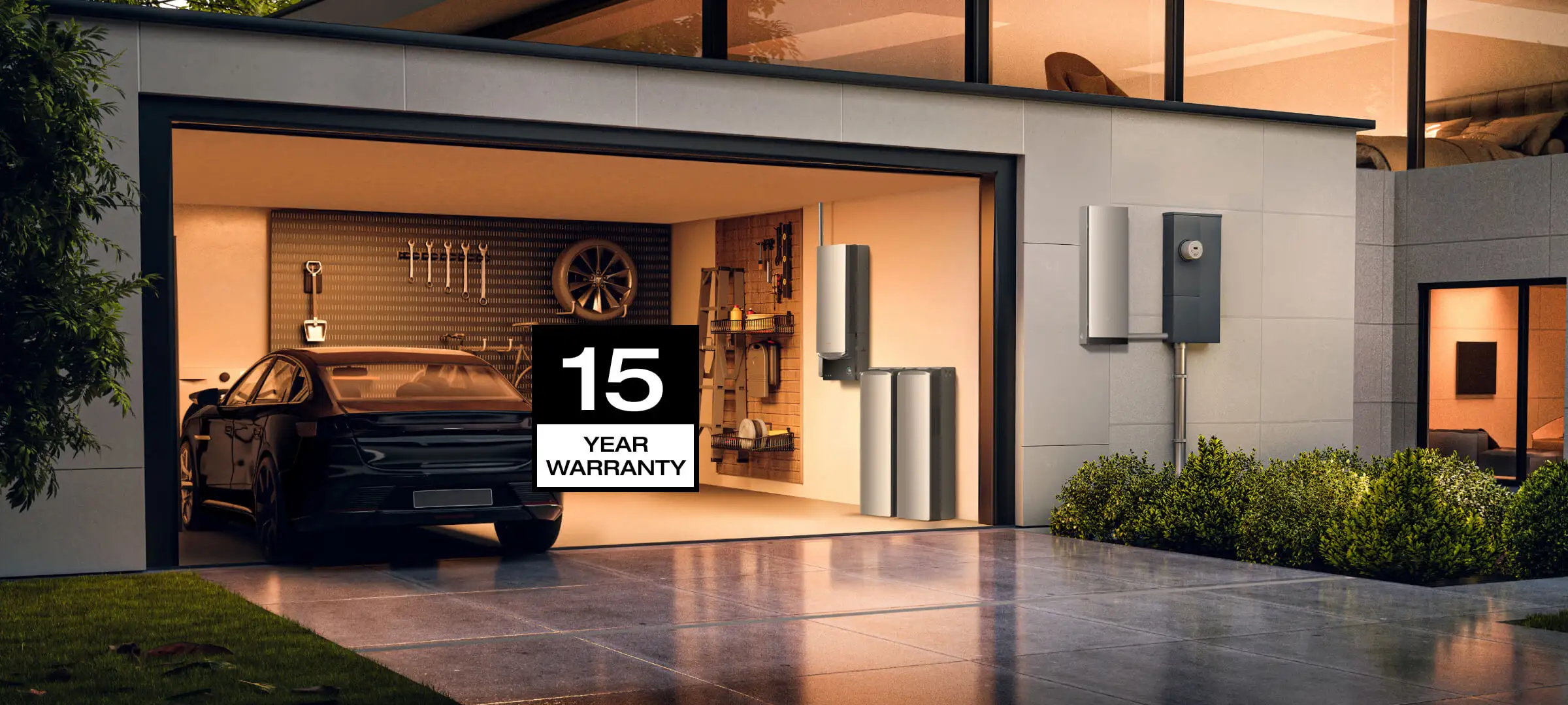 EcoFlow OCEAN Pro garage installation with 15-year warranty